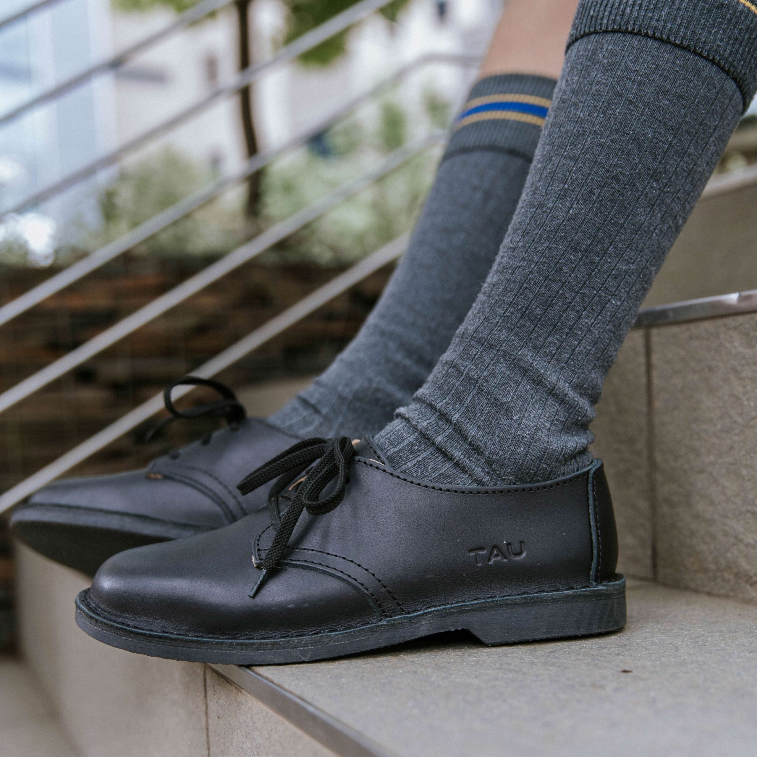 Boys Leather School Shoes - Image 2