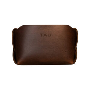 Sleek Leather Basket
